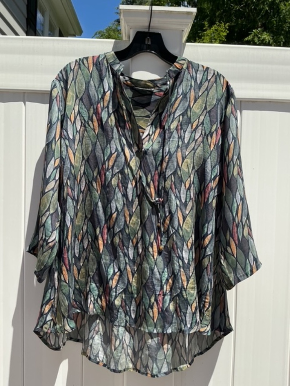AP.NY V-Neck with Tassel Blouse, Size M